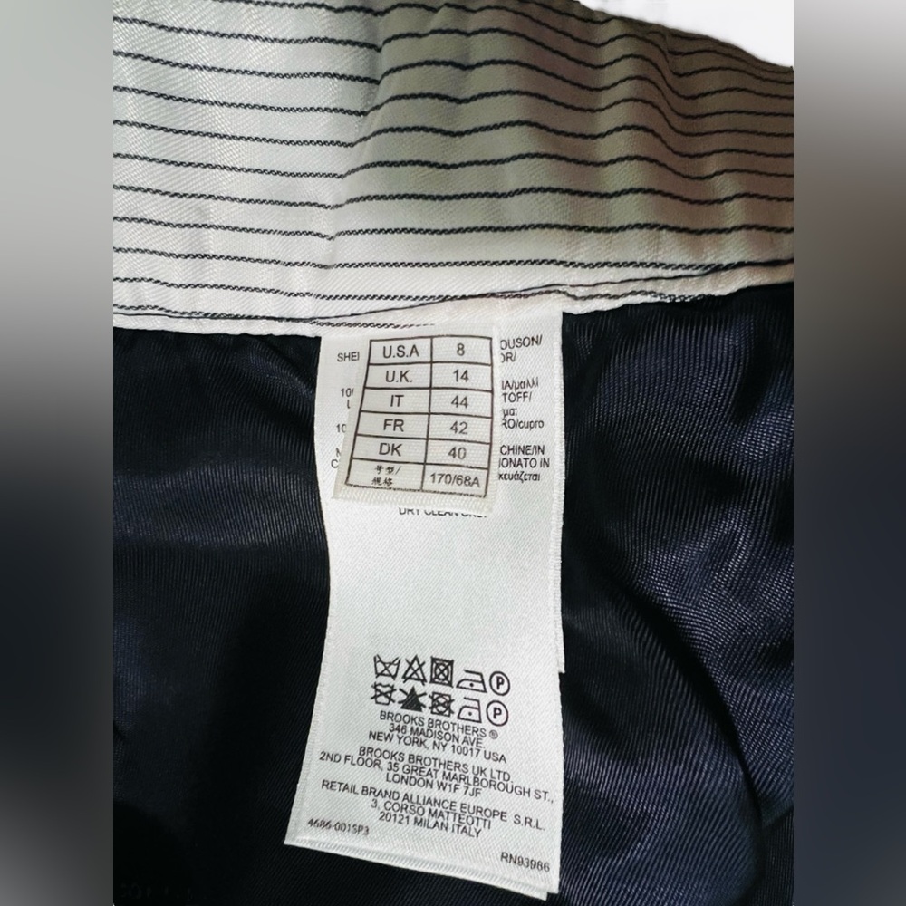 Brooks Brothers Red Fleece 100% Wool Blue and Green Checkered Pants Size 8 - Picture 6 of 12